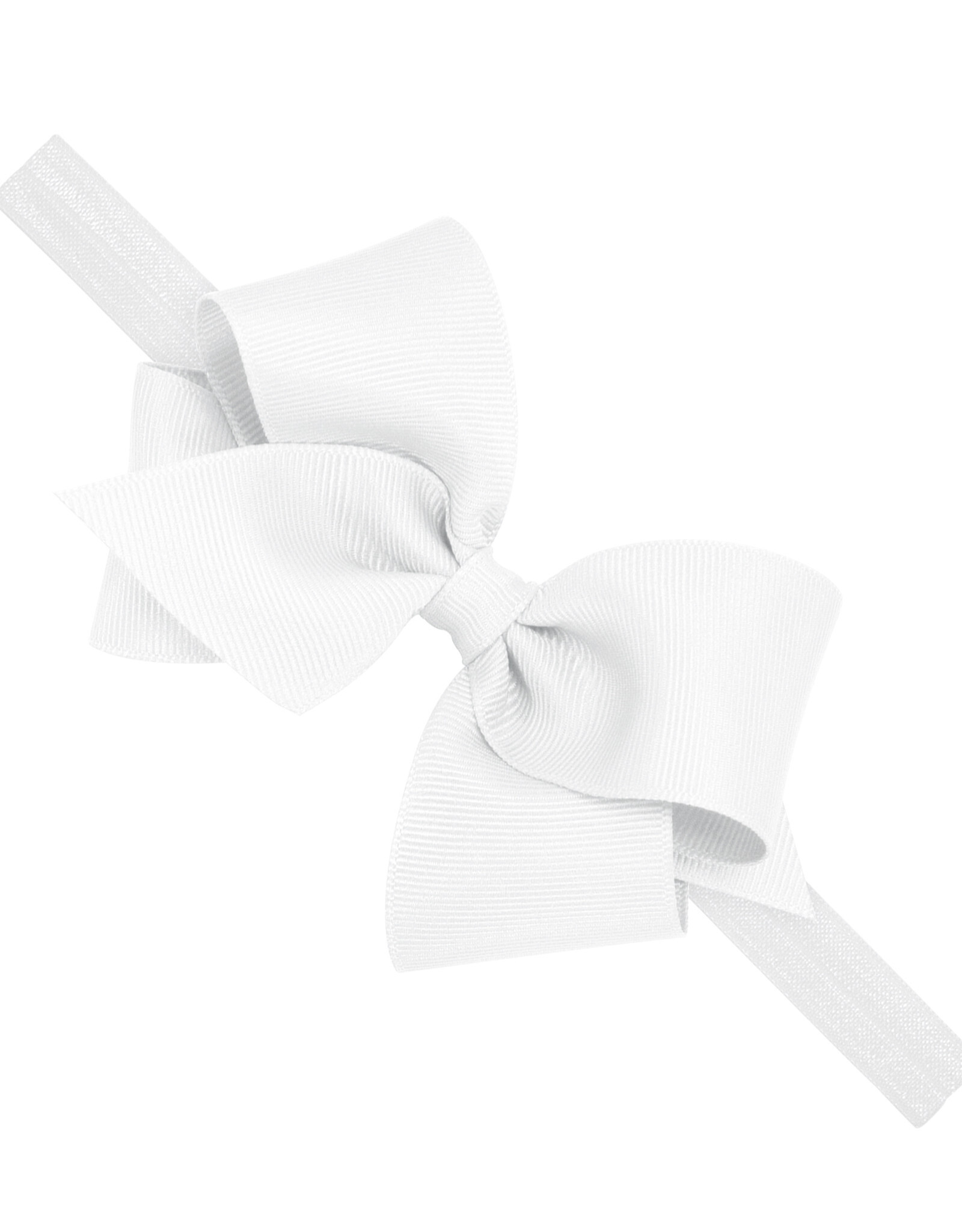 WeeOnes Small Bow Headband White