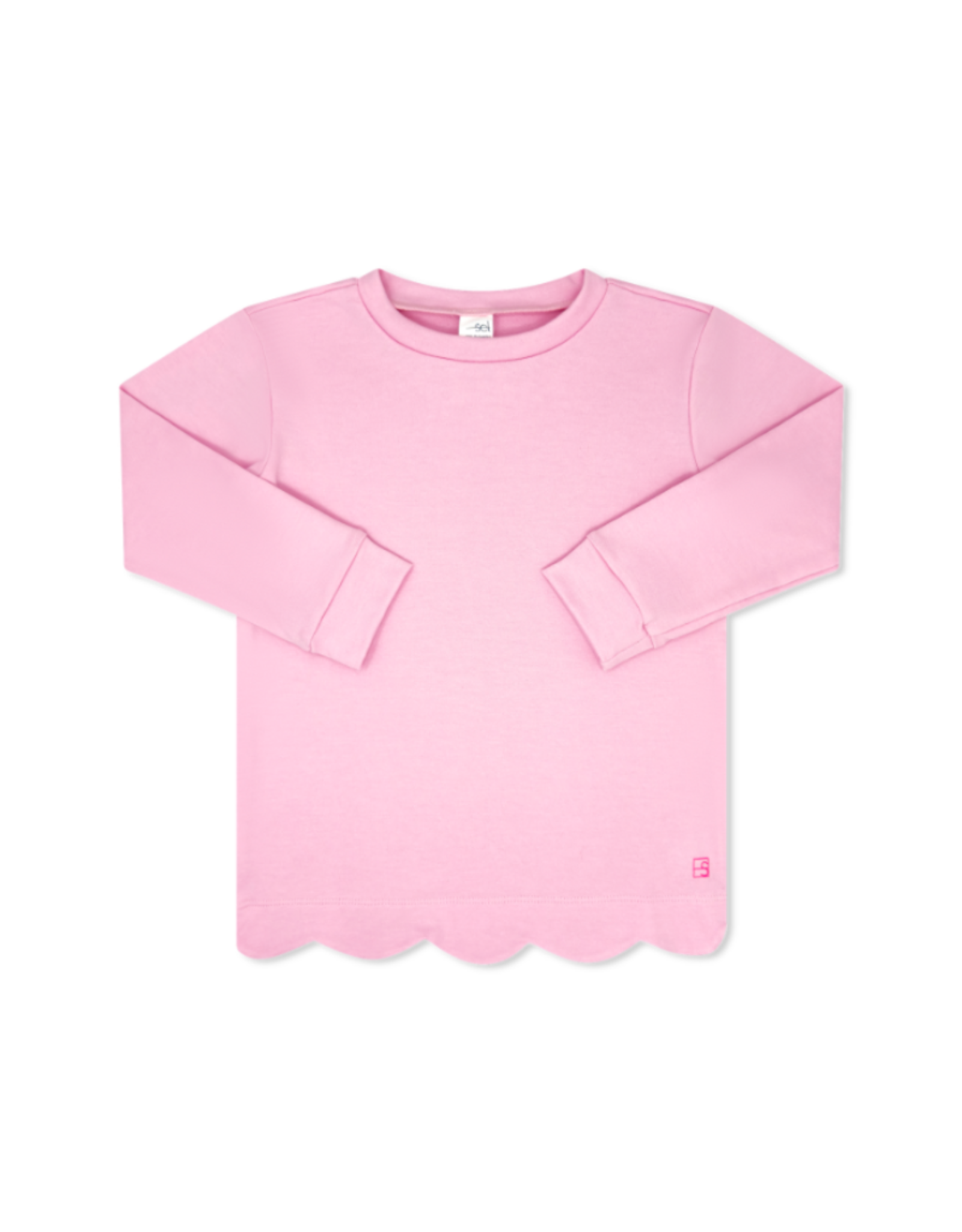 SET Shelby Scallop Sweatshirt - Cotton Candy Pink