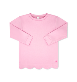 SET Shelby Scallop Sweatshirt - Cotton Candy Pink