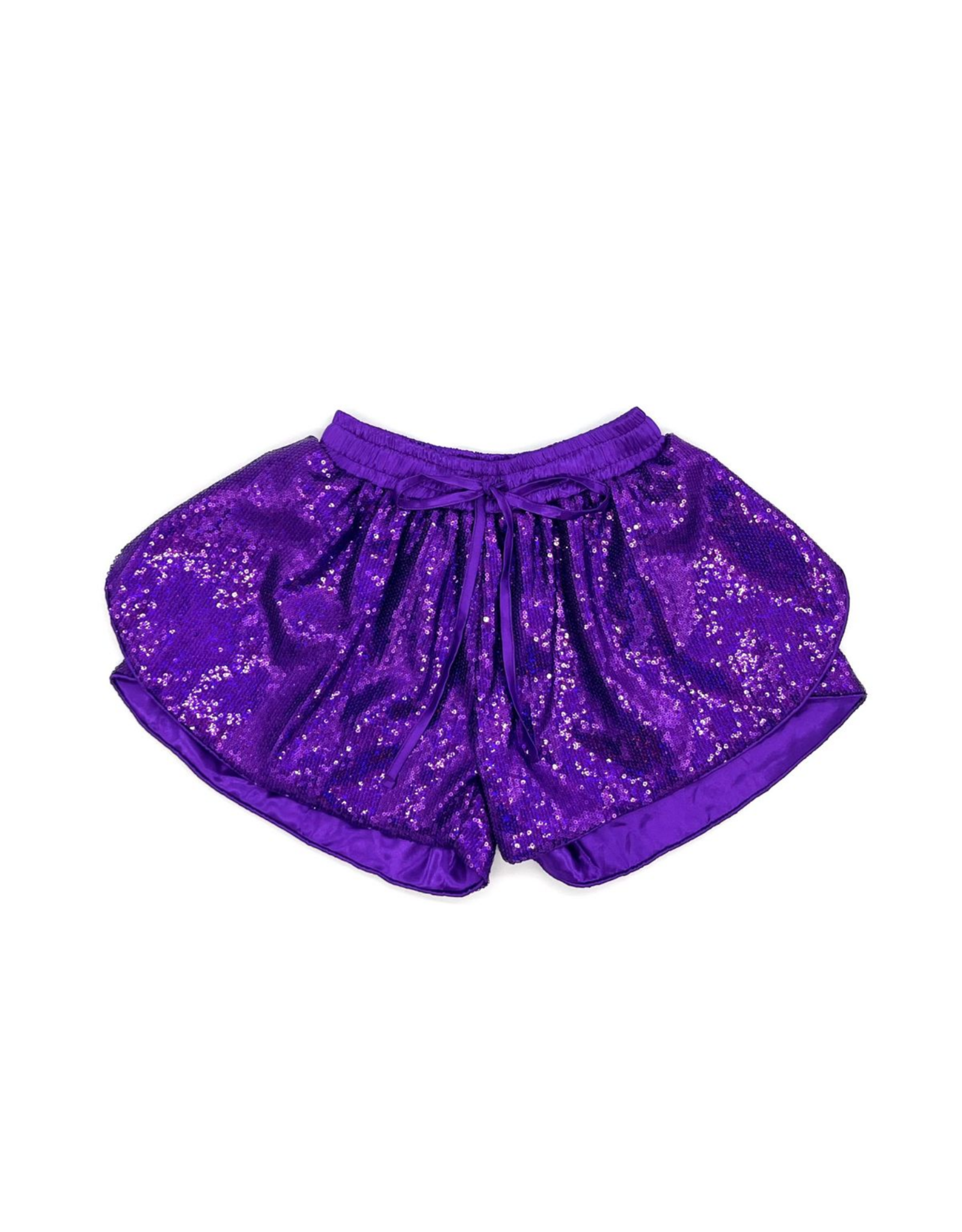 Blended Spirit Purple Sequins Butterfly Shorts