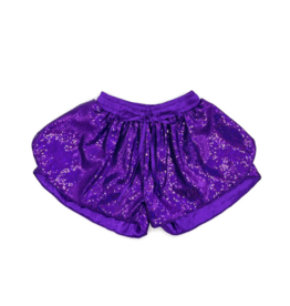 Blended Spirit Purple Sequins Butterfly Shorts