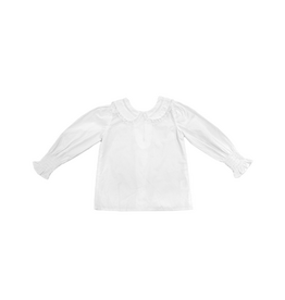 Lulu Bebe LLC White Long Sleeve Lace Peter Pan Collar Shirt