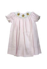 Lulu Bebe LLC Smocked Turkey Bishop Dress, Pink