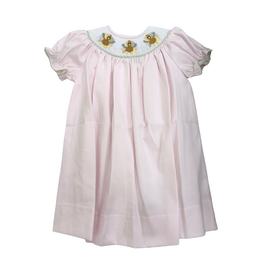 Lulu Bebe LLC Smocked Turkey Bishop Dress, Pink