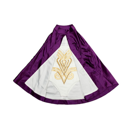Belle Cher Purple and Gold Costume, Suit/ Cloack