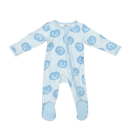 Belle Cher Blue Pumpkins Romper