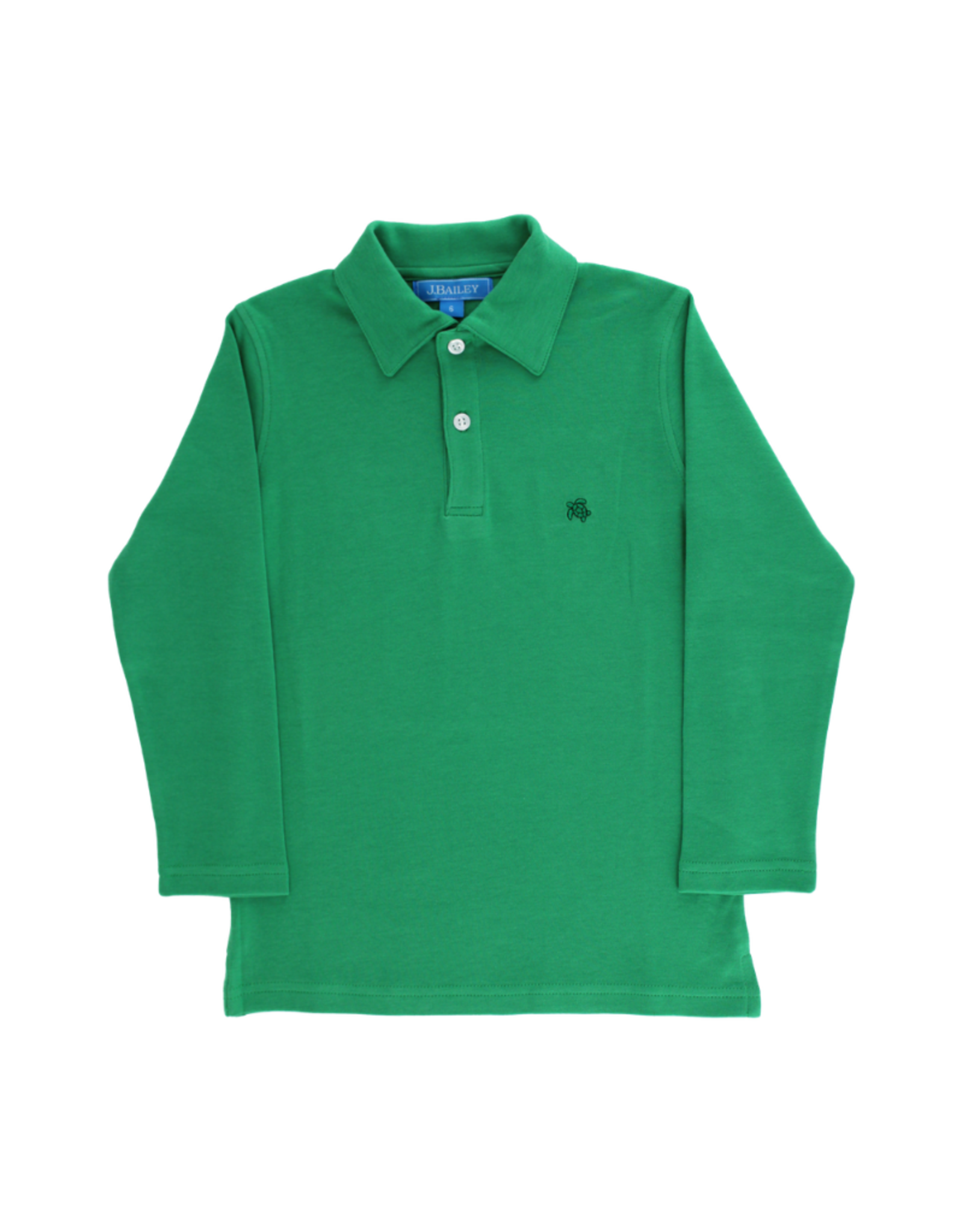 The Bailey Boys Harry LS Knit Polo, Kelly Green