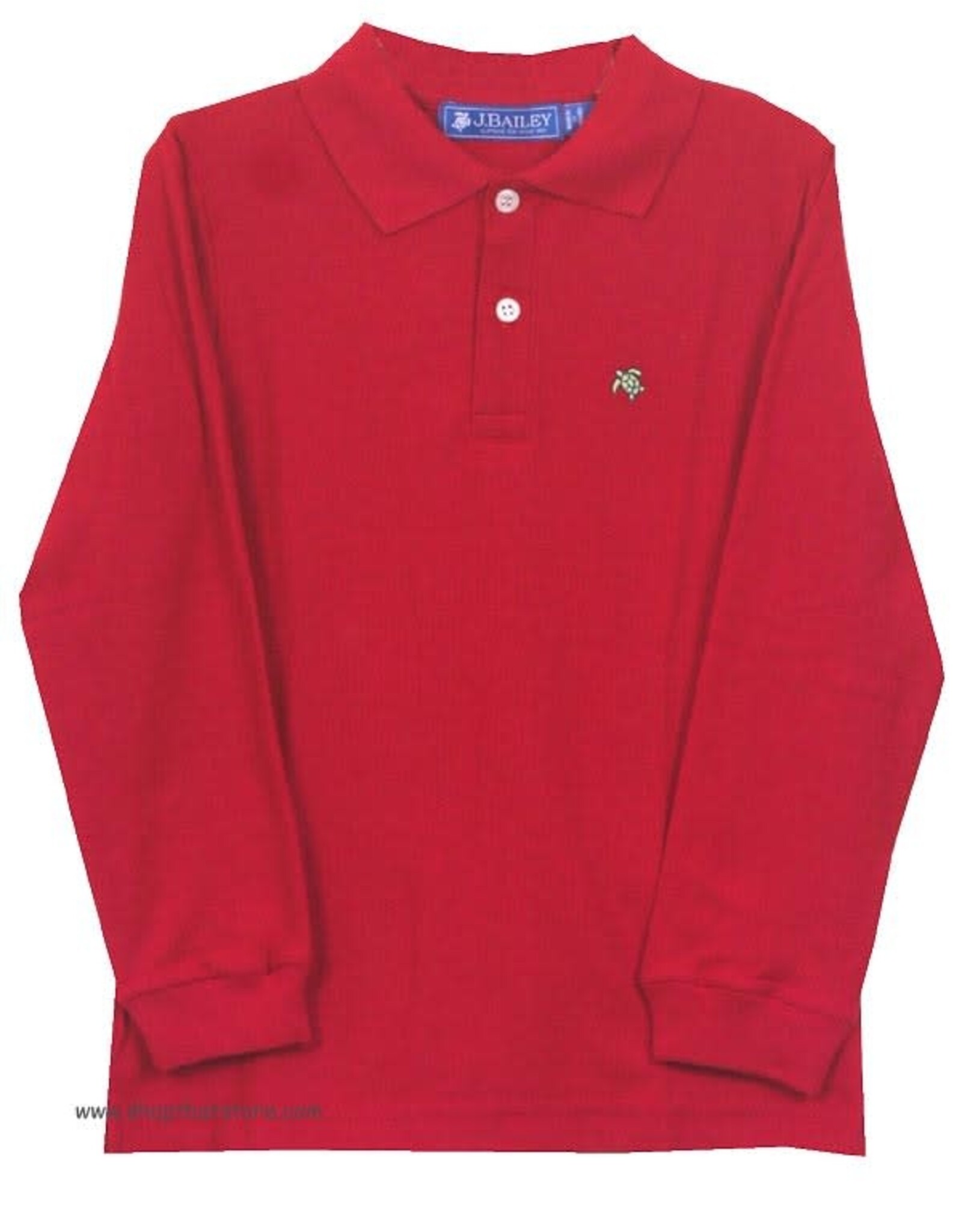 The Bailey Boys Harry LS Knit Polo, Red