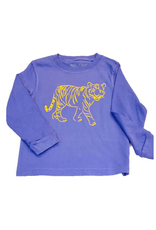 Mustard & Ketchup Long Sleeve Purple Standing Tiger T-Shirt