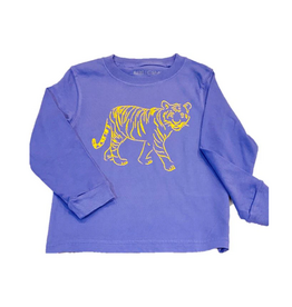 Mustard & Ketchup Long Sleeve Purple Standing Tiger T-Shirt