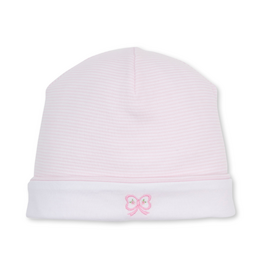 Kissy Kissy Classic Treasures Bow Hat, Pink Stripe NB