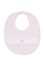 Kissy Kissy Classic Treasures Bow Bib, Pink Stripe
