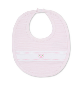 Kissy Kissy Classic Treasures Bow Bib, Pink Stripe