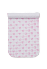 Kissy Kissy Windowpane Bows PRT Burp Cloth