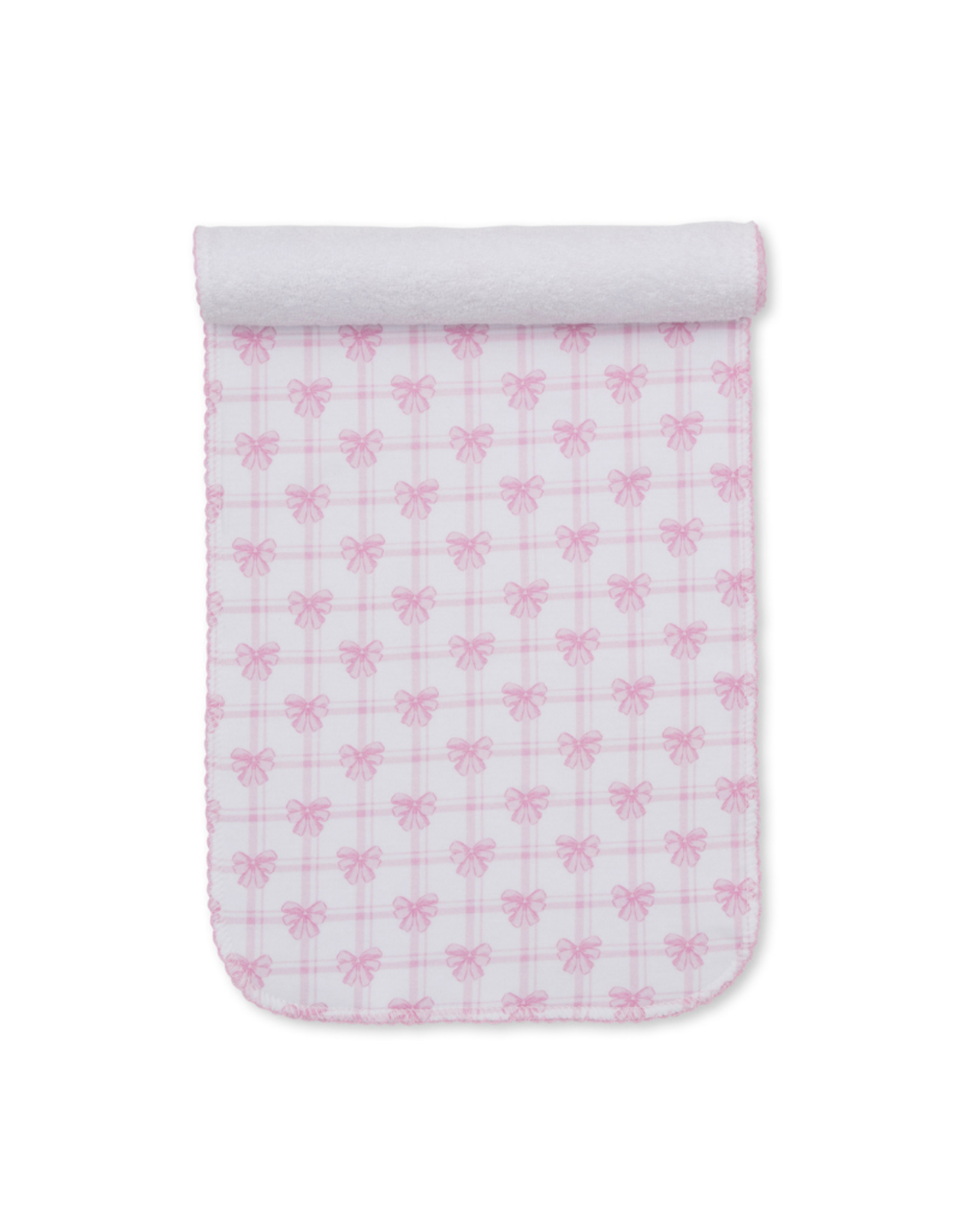 Kissy Kissy Windowpane Bows PRT Burp Cloth