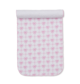Kissy Kissy Windowpane Bows PRT Burp Cloth
