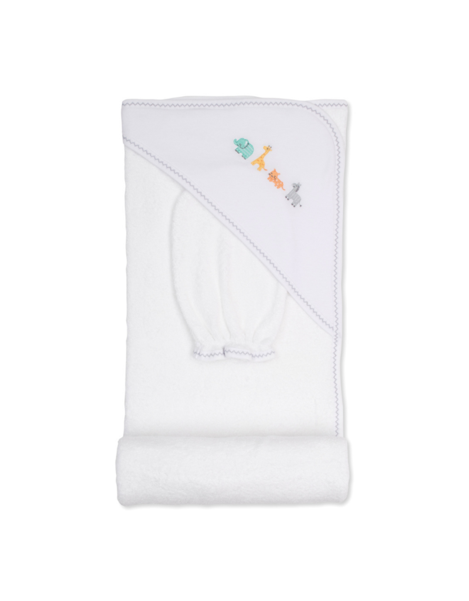 Kissy Kissy Baby Jungle Crew Hooded Towel w/ Mitt Set