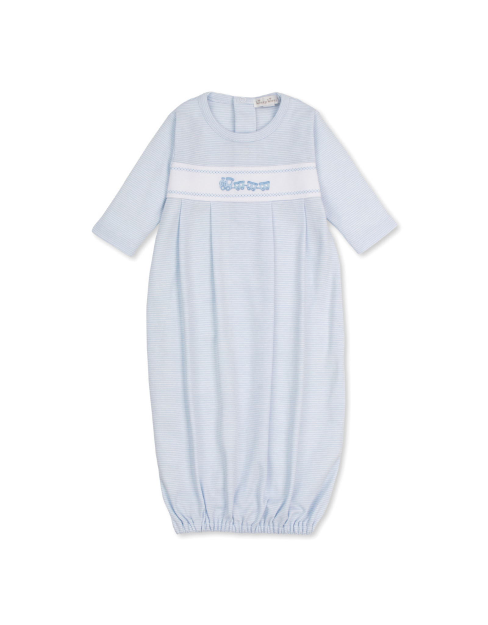 Kissy Kissy Classic Treasures Train Sack, Lt Blue Stripe