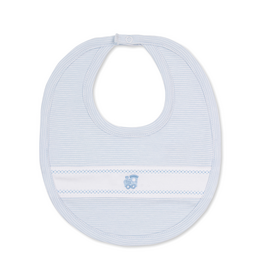 Kissy Kissy Classic Treasures Train Bib, Lt Blue