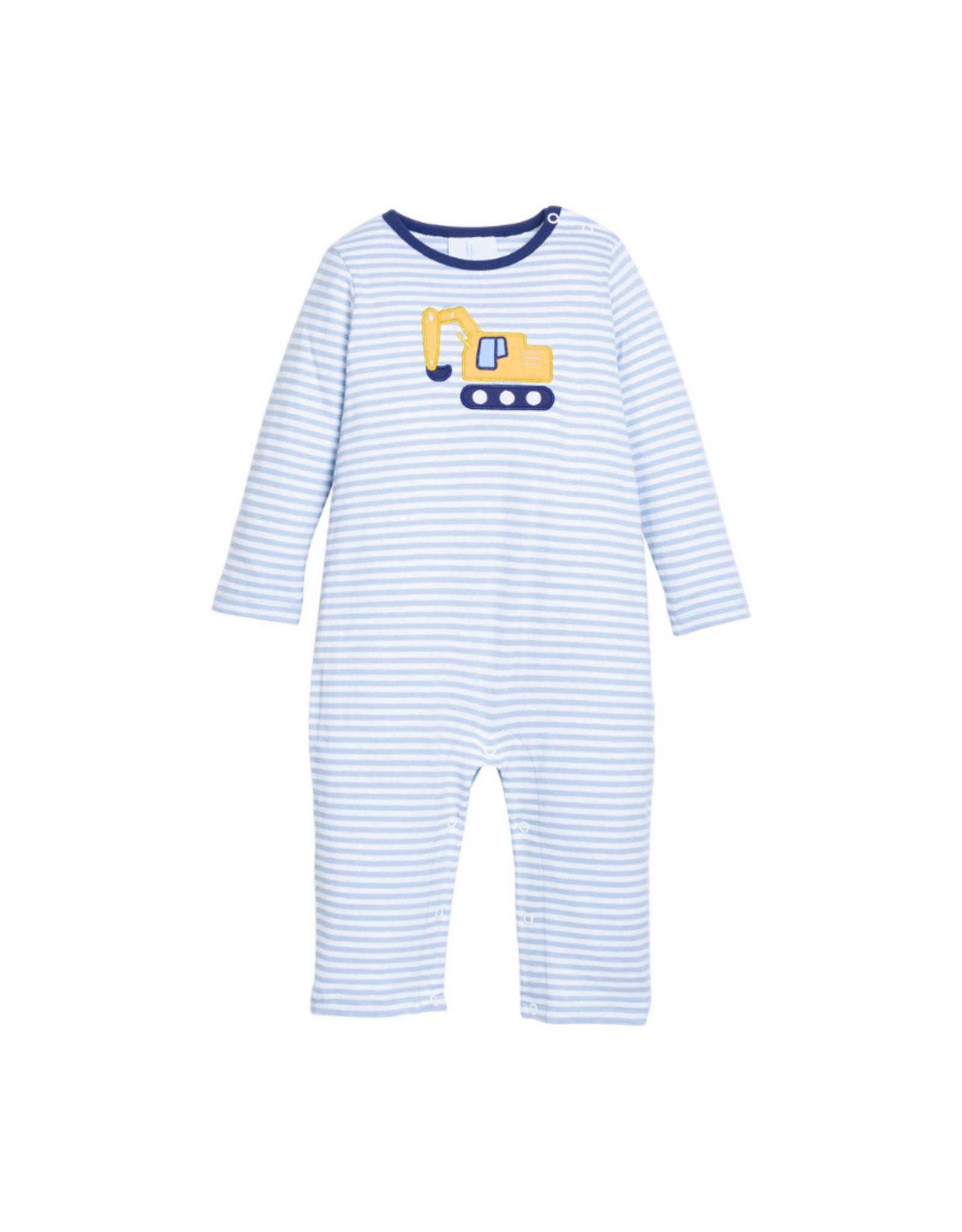 Little English Applique Romper-Excavator