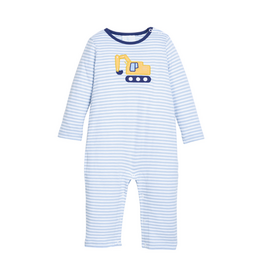 Little English Applique Romper-Excavator