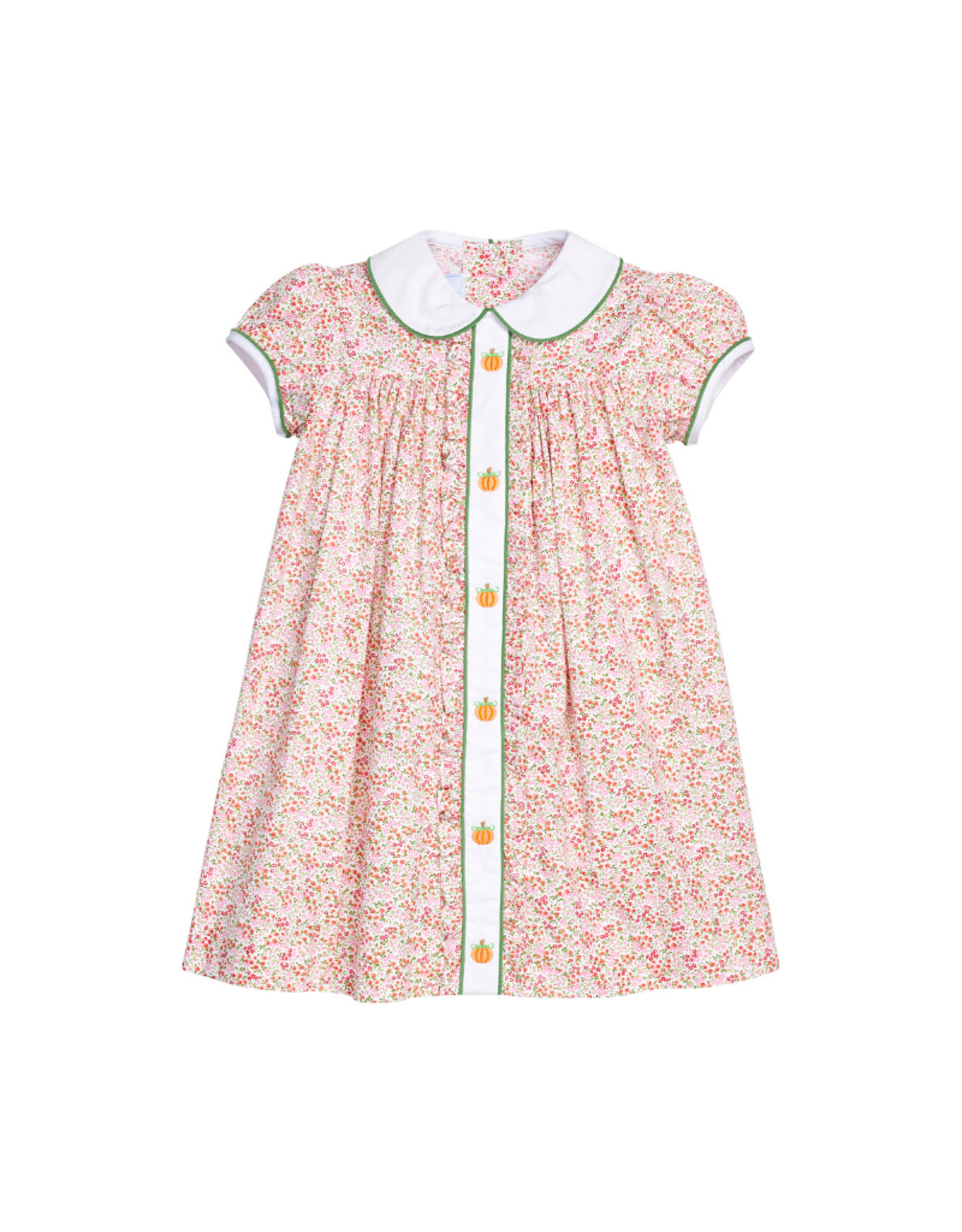 Little English Ruffled Sally Dress, Pumpkins