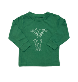 Mustard & Ketchup Green Moose LS T-Shirt