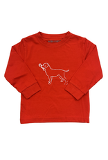 Mustard & Ketchup Red Candy Cane Dog LS T-Shirt