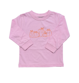 Mustard & Ketchup Pink Pumpkin Patch LS T-Shirt