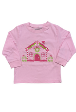 Mustard & Ketchup Pink Gingerbread House LS T-Shirt