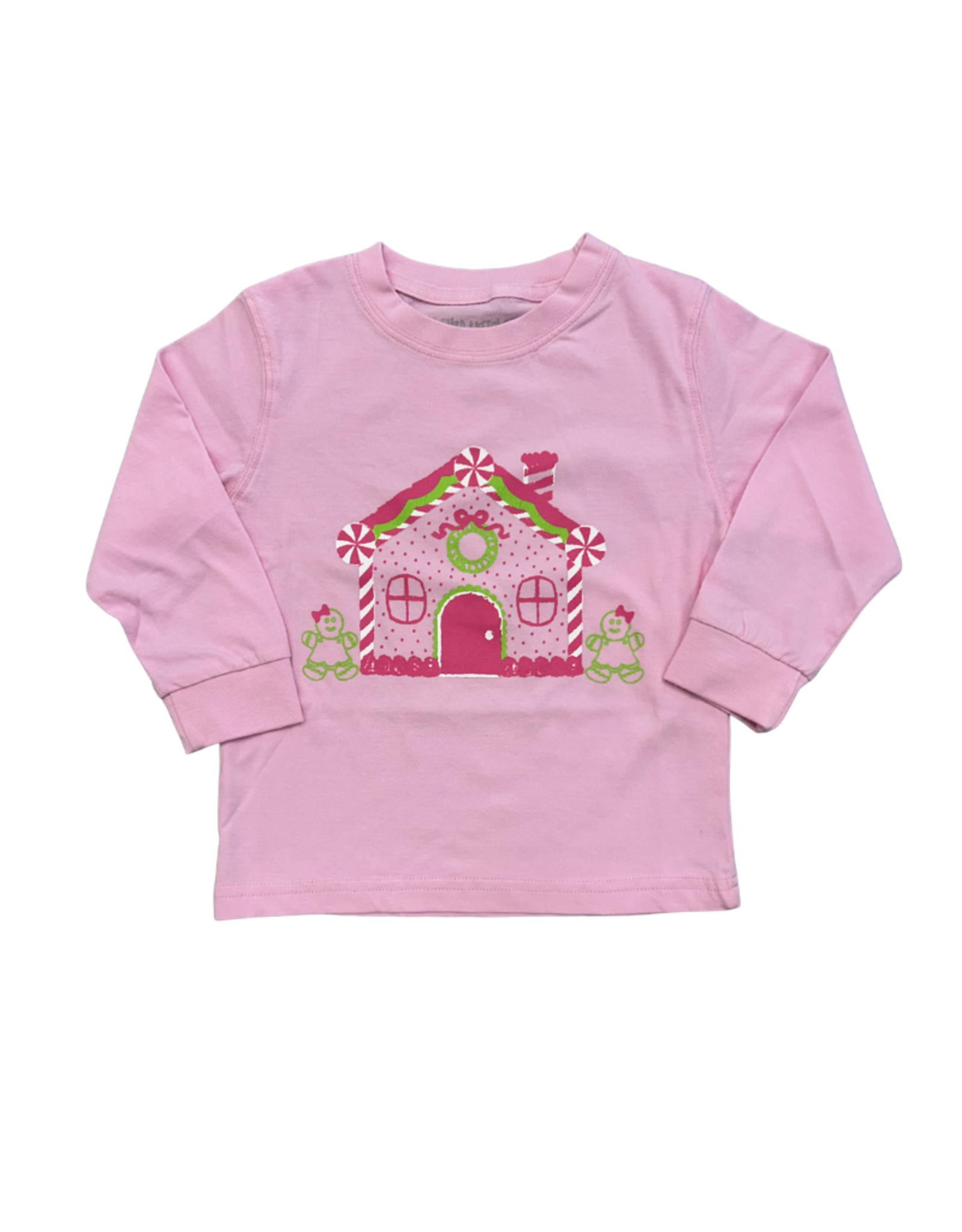 Mustard & Ketchup Pink Gingerbread House LS T-Shirt