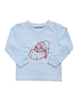 Mustard & Ketchup Light Blue Santa LS T-Shirt