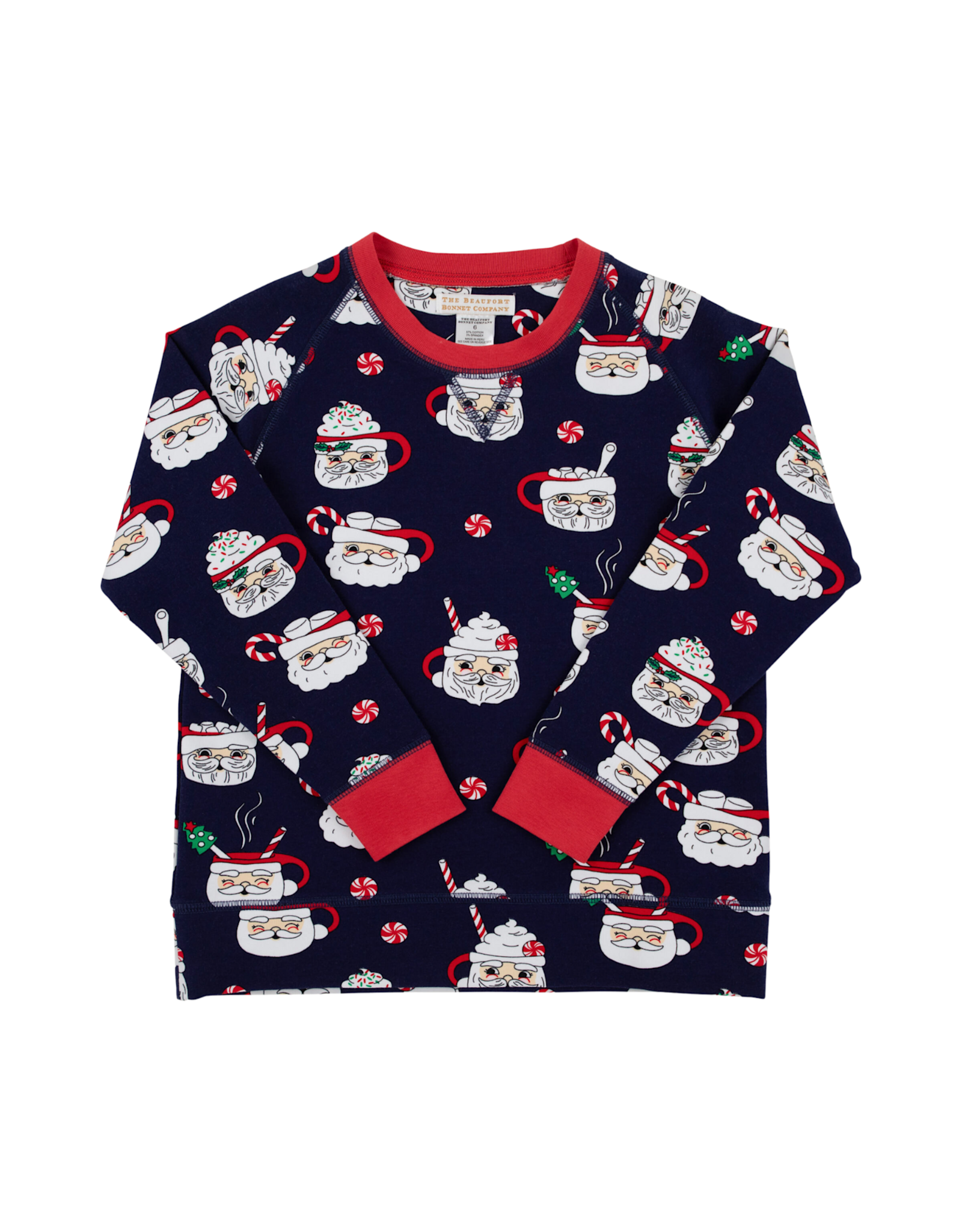 The Beaufort Bonnet Company Boy's Comfy Crewneck, Keeping Spirits Bright Navy