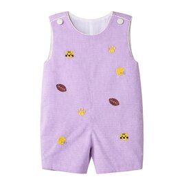 Krewe Kids Elliott Jon Jon, All Over Embroidery Purple Tigers