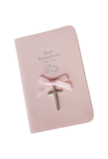 Baby Bible with Sterling Silver Cross, Pink