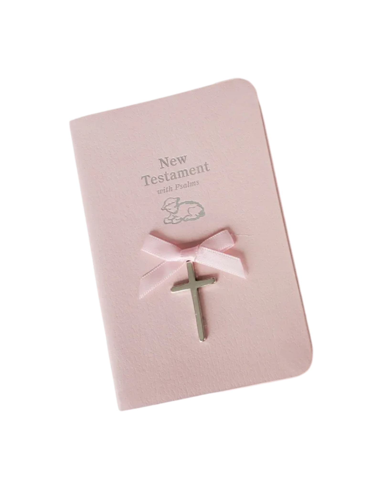 Baby Bible with Sterling Silver Cross, Pink