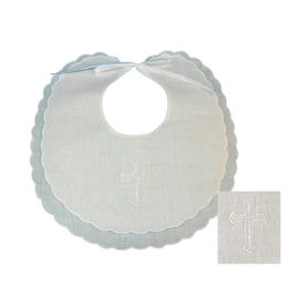 Linen/Cotten Bib w/ Cross