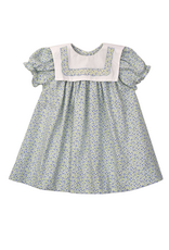 Funtasia Too Float Dress, Blue Floral w/ Square Collar