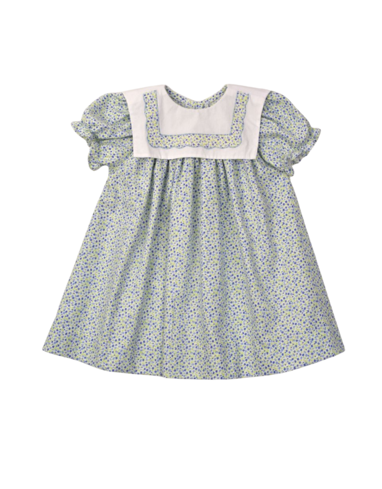 Funtasia Too Float Dress, Blue Floral w/ Square Collar