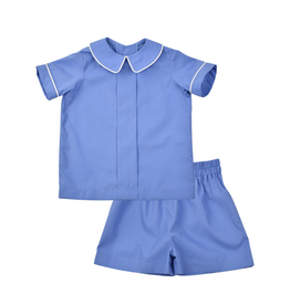 Funtasia Too Pleat Front Short Set, Ceil Blue