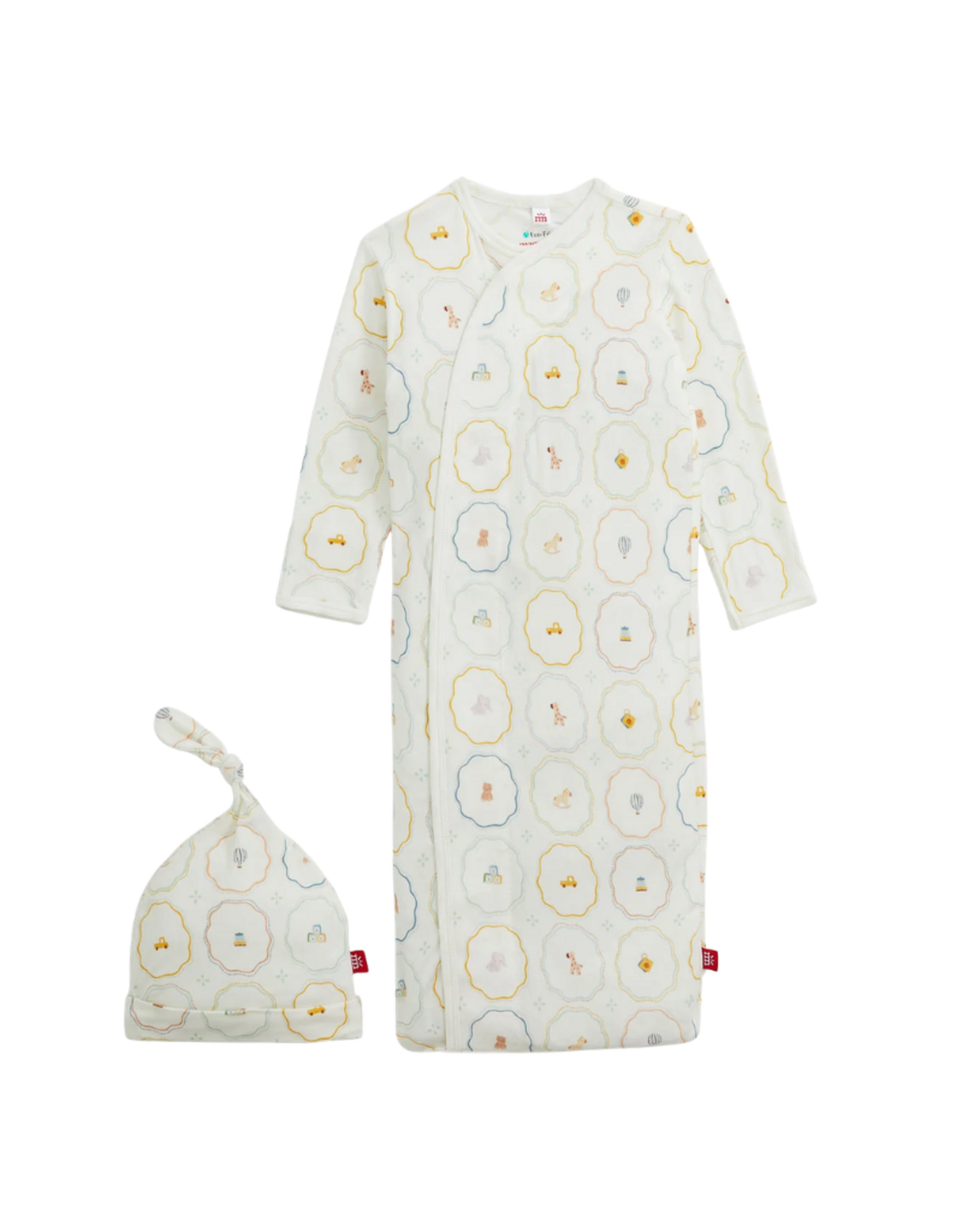 Magnetic Me Nursery Magic Cream Modal Gown/Hat Set NB/3m