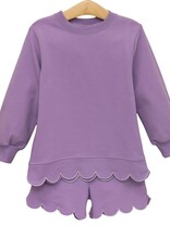 Trotter Street Kids Sophia Scalloped Set, Lavender