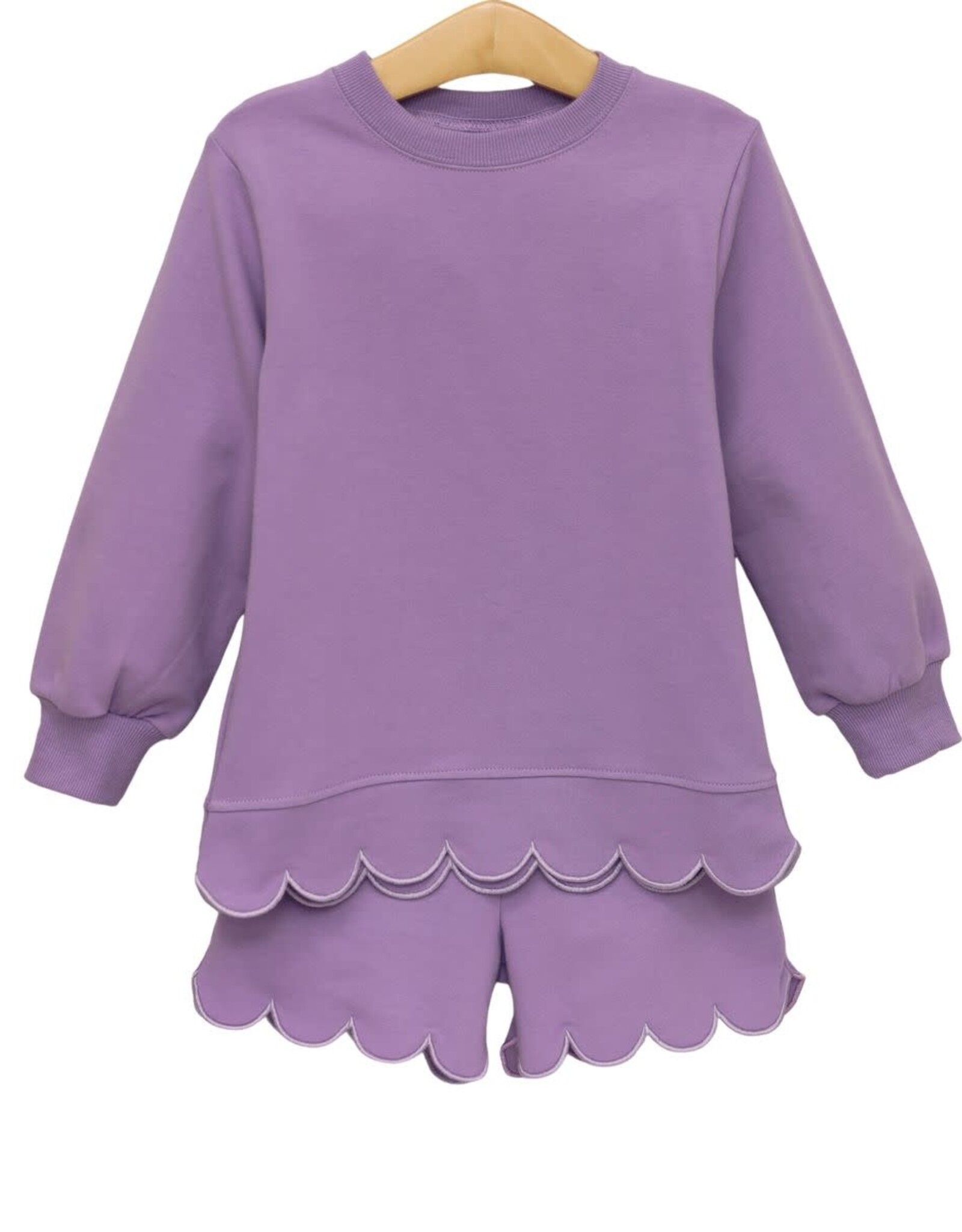 Trotter Street Kids Sophia Scalloped Set, Lavender