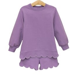Trotter Street Kids Sophia Scalloped Set, Lavender