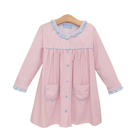 Trotter Street Kids Amelia Dress- Light Pink Microgingham
