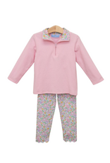 Trotter Street Kids Autumn Blooms 1/4 Zip Pullover Set
