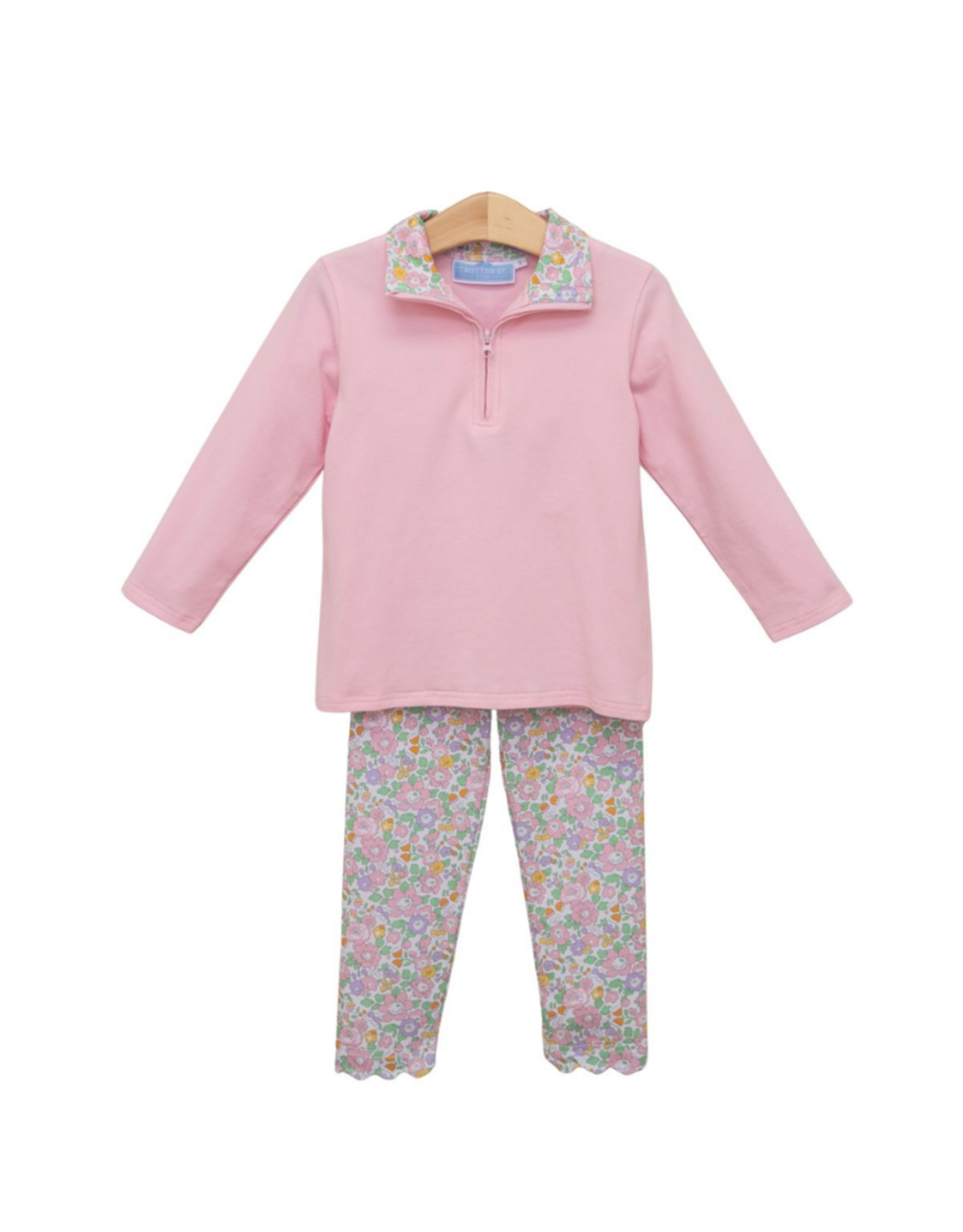 Trotter Street Kids Autumn Blooms 1/4 Zip Pullover Set
