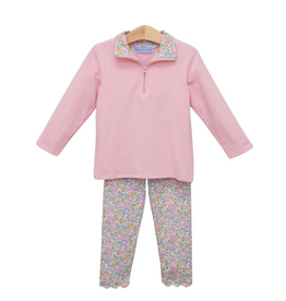 Trotter Street Kids Autumn Blooms 1/4 Zip Pullover Set