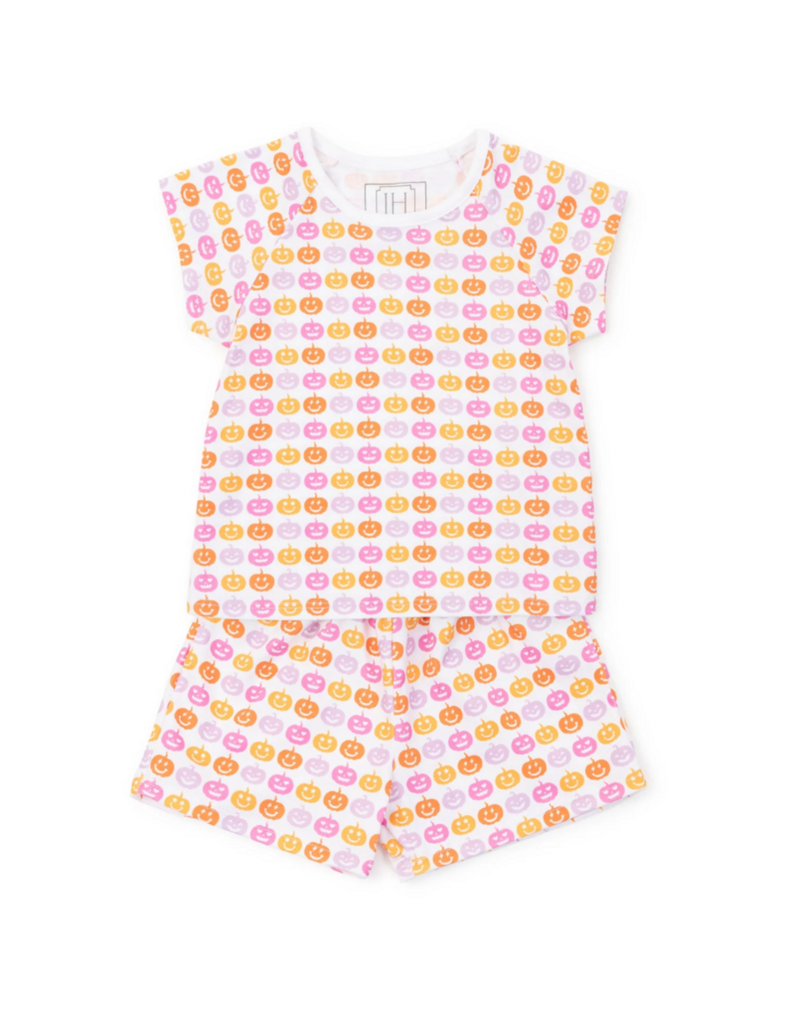 Lila + Hayes Emery Short Set, Preppy Pumpkins Bright