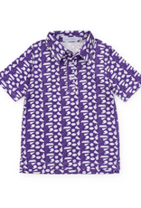 Lila + Hayes Griffin Pima Polo Golf Shirt, Pep Rally Purple